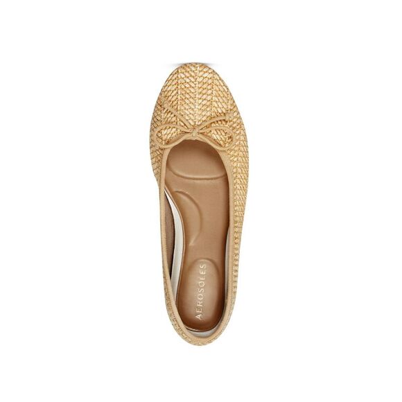 AREOSOLES MARTHA STEWART Womens Gold Removable Footbed Homerun Ballet Flats 6 M - Picture 3 of 4